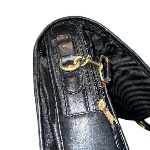 Coach Vintage Unisex Black Leather Briefcase Bag #0532 - Picture 4 of 16